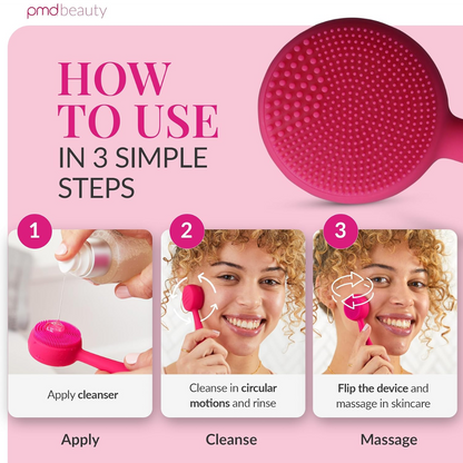PMD Clean Mini - Smart Facial Cleansing Device - PINK